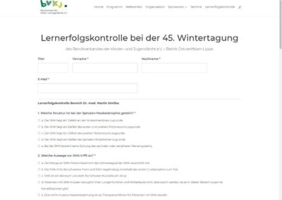 Lernerfolgskontrolle auf der Website