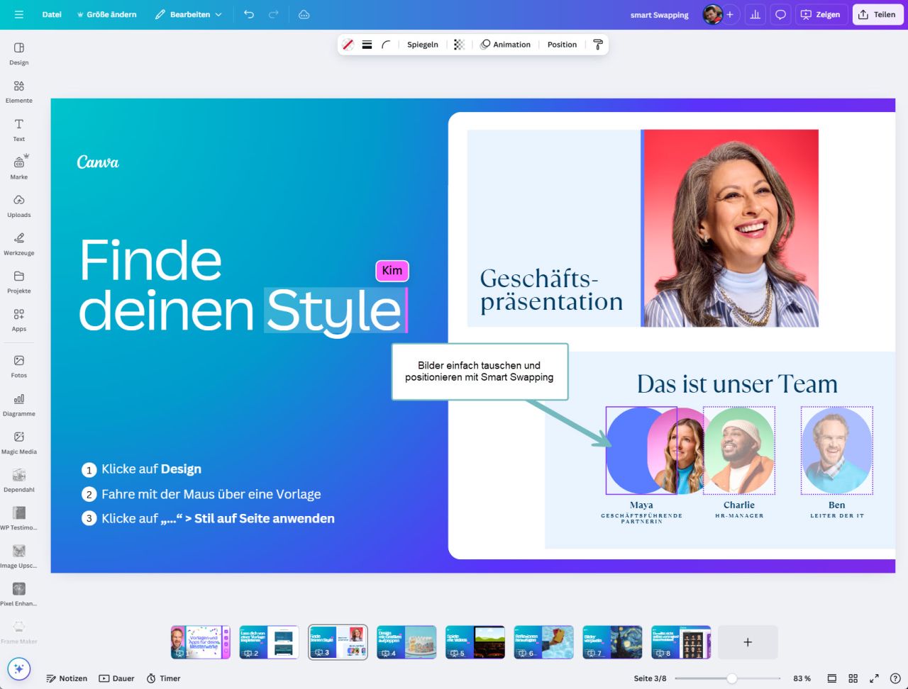 WissensPiloten-Canva-Updates-SmartSwapping-web Neue Funktionen in Canva Pro: Ein umfassender Überblick 4