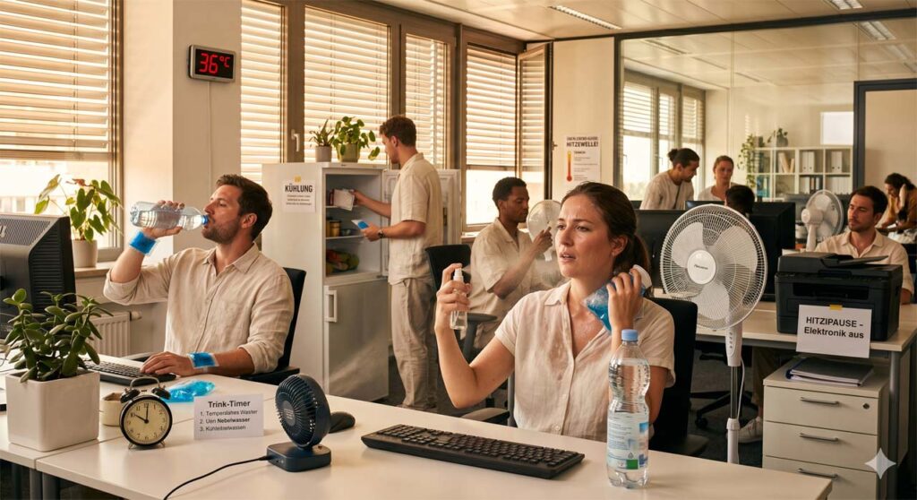 Überleben im Büro in dieser Hitzewelle: 8 Tipps gegen den Schreibtisch-Sauna-Modus 2 Überleben im Büro in dieser Hitzewelle: 8 Tipps gegen den Schreibtisch-Sauna-Modus 2