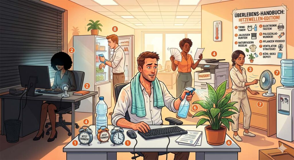 Überleben im Büro in dieser Hitzewelle: 8 Tipps gegen den Schreibtisch-Sauna-Modus 1 Überleben im Büro in dieser Hitzewelle: 8 Tipps gegen den Schreibtisch-Sauna-Modus 1